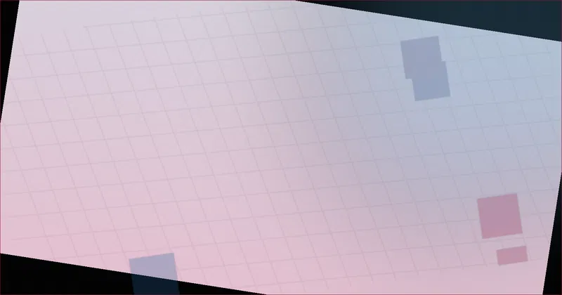A laptop screen showing a simple game engine interface with a small test level open
